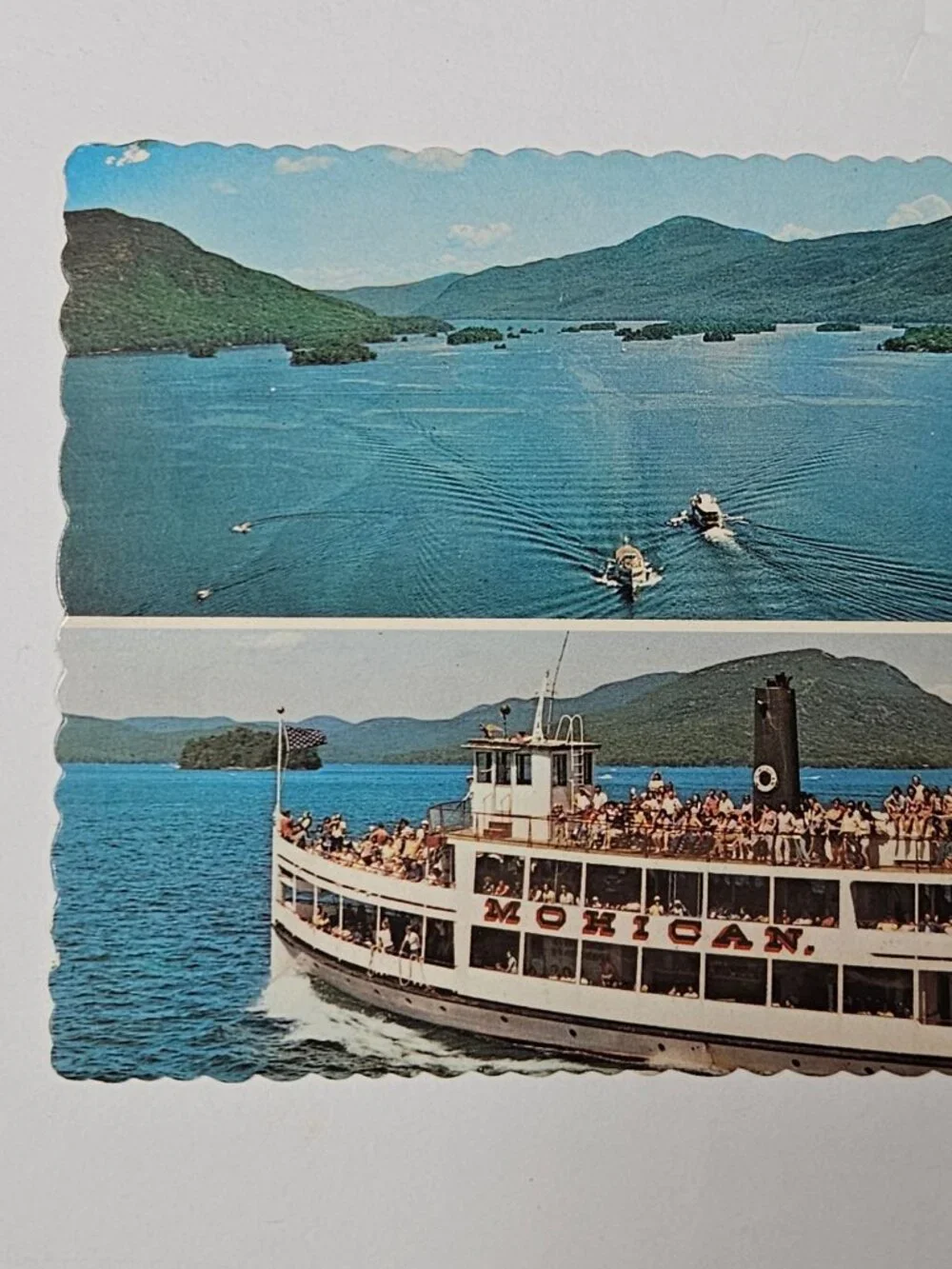 Cruising on Lake George In The Adirondacks of New York Postcard